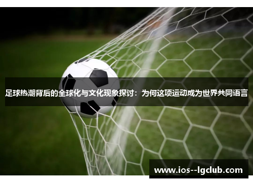 足球热潮背后的全球化与文化现象探讨:为何这项运动成为世界共同语言 足球热潮背后的全球化与文化现象探讨:为何这项运动成为世界共同语言
