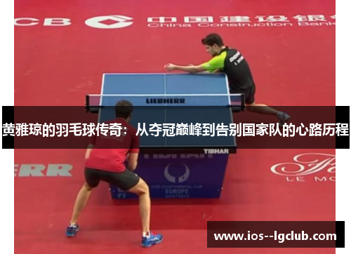 黄雅琼的羽毛球传奇：从夺冠巅峰到告别国家队的心路历程